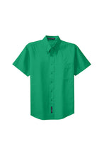 Load image into Gallery viewer, Mens Short Sleeve Easy Care Shirt with Button Down Collar