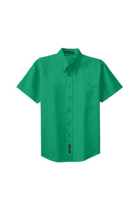 Mens Short Sleeve Easy Care Shirt with Button Down Collar