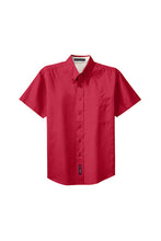 Load image into Gallery viewer, Mens Short Sleeve Easy Care Shirt with Button Down Collar