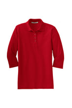 Load image into Gallery viewer, Port Authority® Ladies Silk Touch™ 3/4-Sleeve Polo