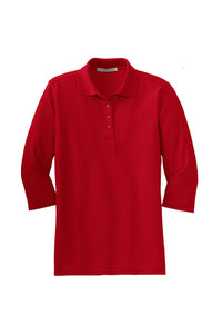 Port Authority® Ladies Silk Touch™ 3/4-Sleeve Polo