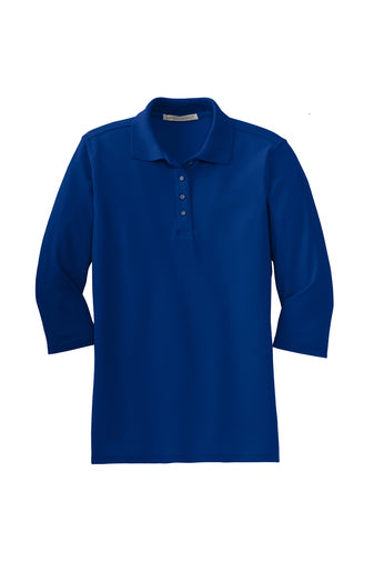 Port Authority® Ladies Silk Touch™ 3/4-Sleeve Polo