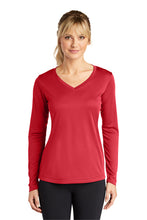 Load image into Gallery viewer, Ladies Sport-Tek® Ladies Long Sleeve PosiCharge® Competitor™ V-Neck Tee