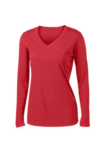 Ladies Sport-Tek® Ladies Long Sleeve PosiCharge® Competitor™ V-Neck Tee