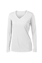 Load image into Gallery viewer, Ladies Sport-Tek® Ladies Long Sleeve PosiCharge® Competitor™ V-Neck Tee