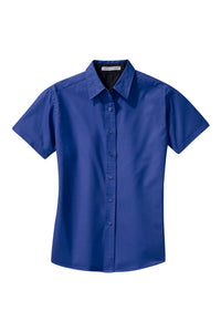 Ladies Short Sleeve Easy Care Shirt with Collar