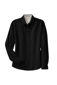 Ladies Long Sleeve Easy Care Shirt with Collar