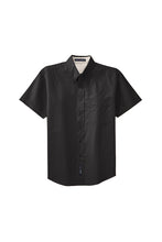 Load image into Gallery viewer, Mens Short Sleeve Easy Care Shirt with Button Down Collar