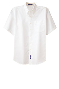 Mens Short Sleeve Easy Care Shirt with Button Down Collar